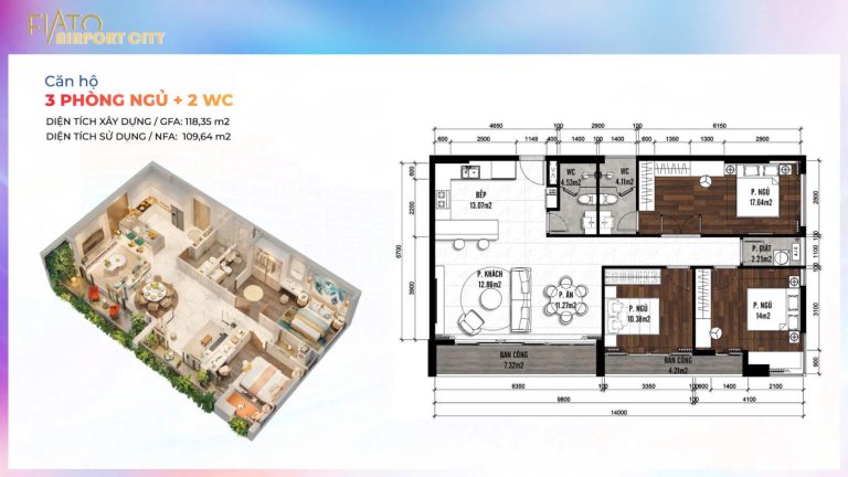 can ho 3 pn fiato airport city