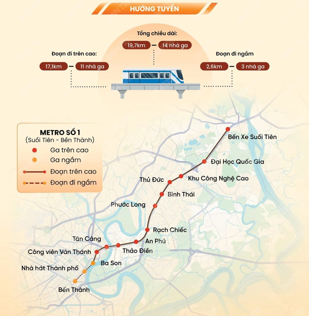 chi tiet lo trinh tuyen metro so 1