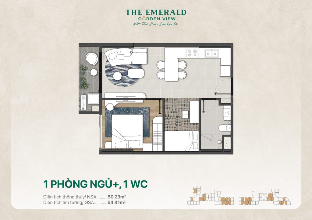 layout can ho the emerald garden view 1pn+