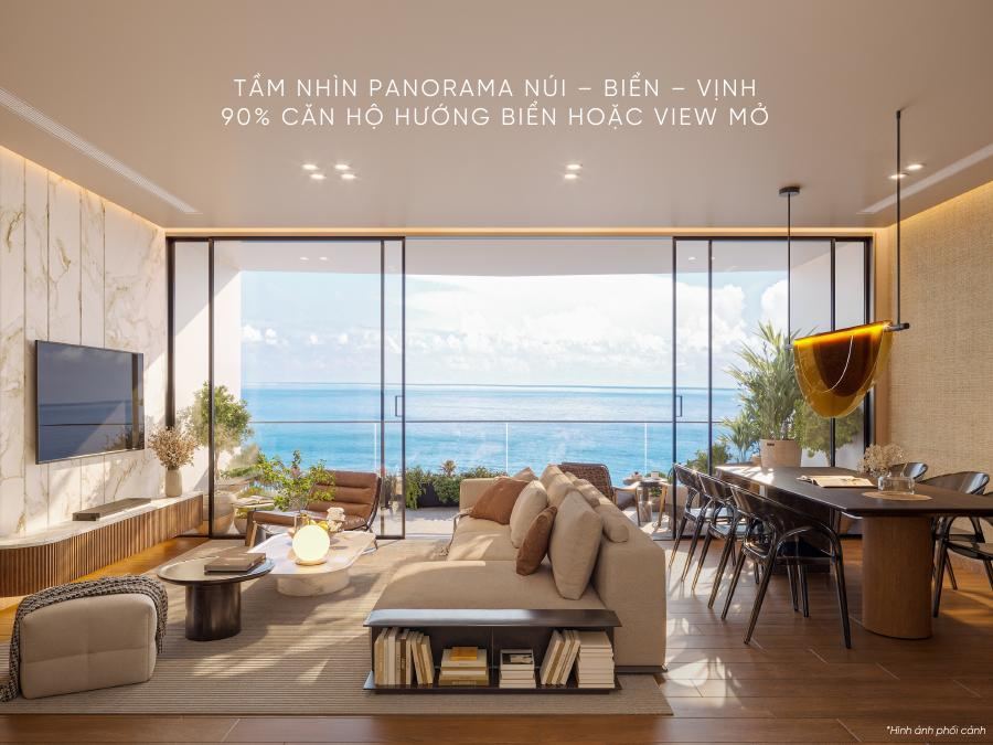 Nội thất căn hộ view biển Alora Nha Trang