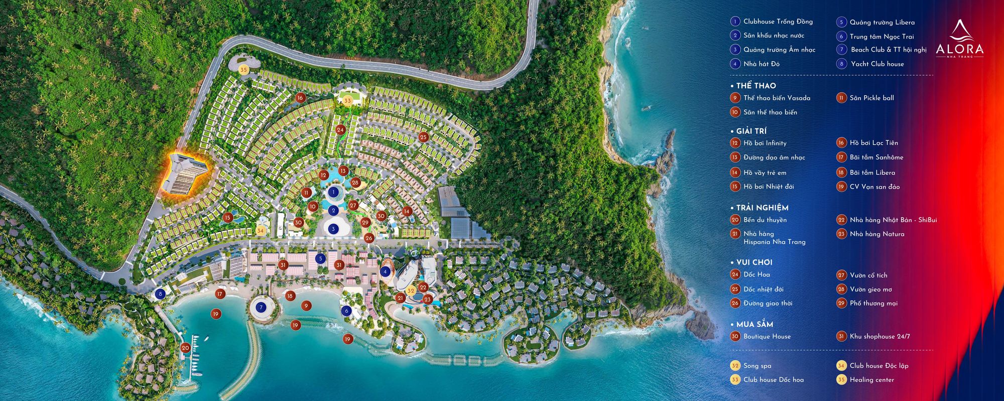 Tổng mặt bằng tiện ích Libera Nha Trang